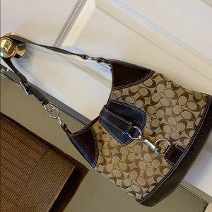 Coach Brown and Tan Hobo Bag